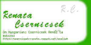 renata csernicsek business card